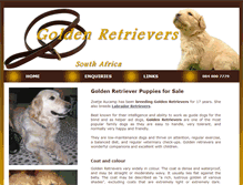 Tablet Screenshot of golden-retrievers.co.za